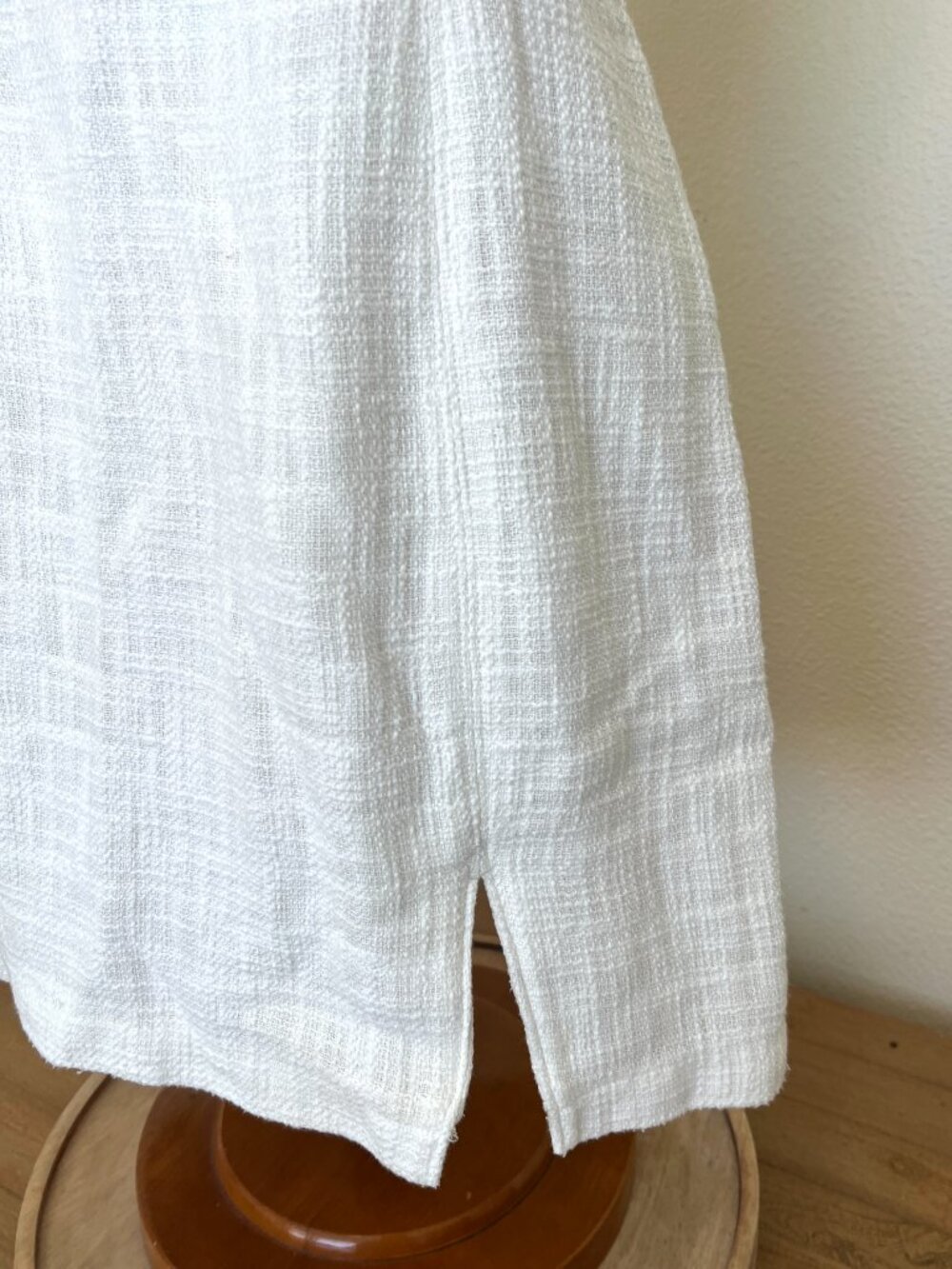 Abercrombie & Fitch - White Textured - Strap Dress - Size Large - Picture 7 of 11